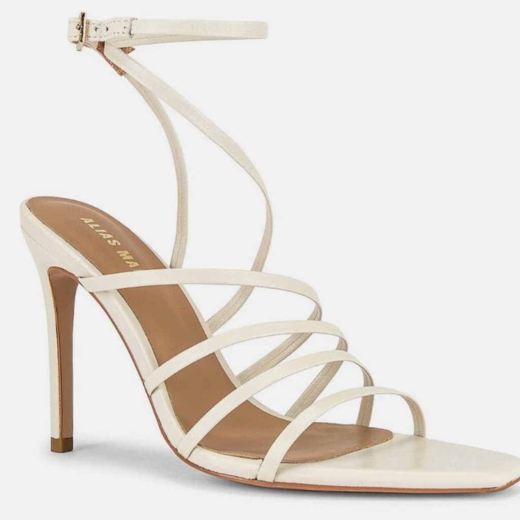 Alias Mae "Isabelle" Strappy Leather Stiletto Heels Size 38 Eu Approx 7.5-8 Us